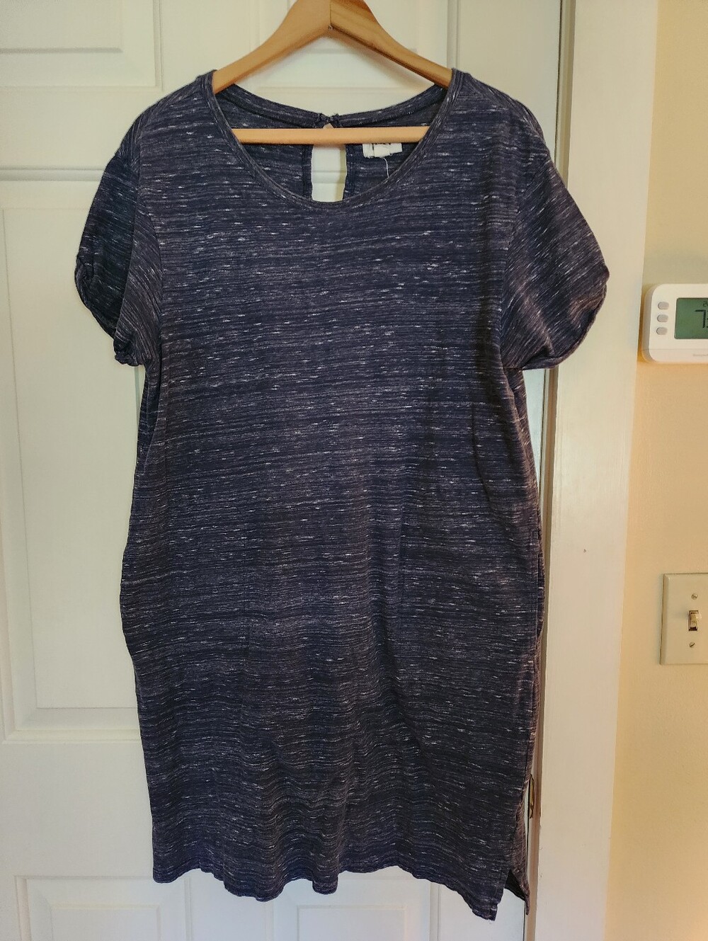 Pact Navy Tshirt Dress Large Organic Cotton Minimalist